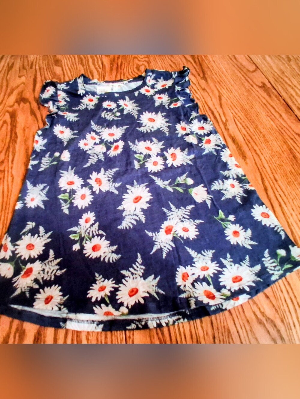 NEW Lsdies Top, Blue Eith Floral Sz S,